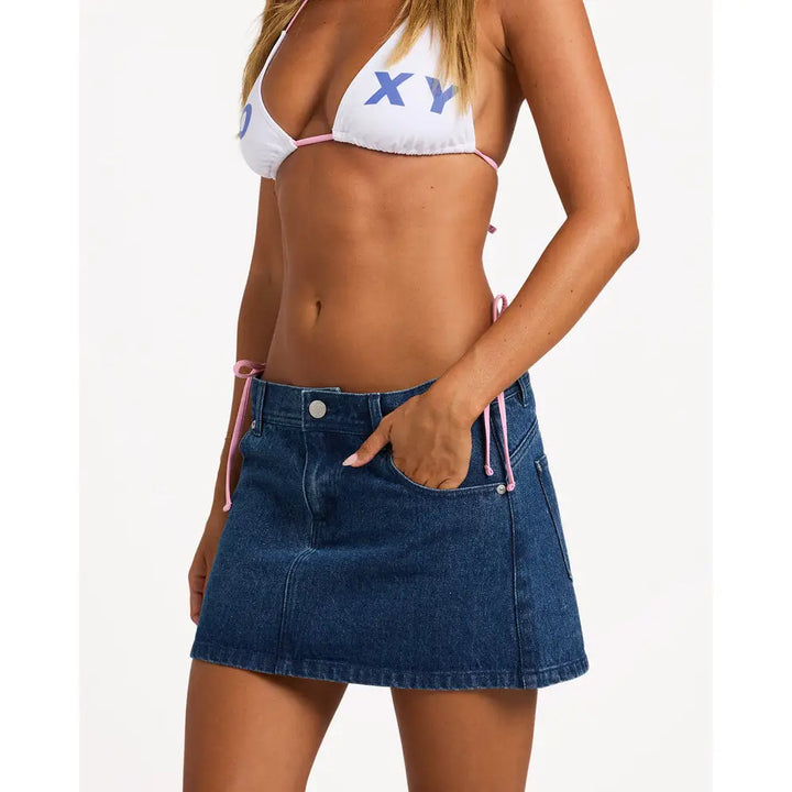Roxy Backslider Denim Mini Skirt