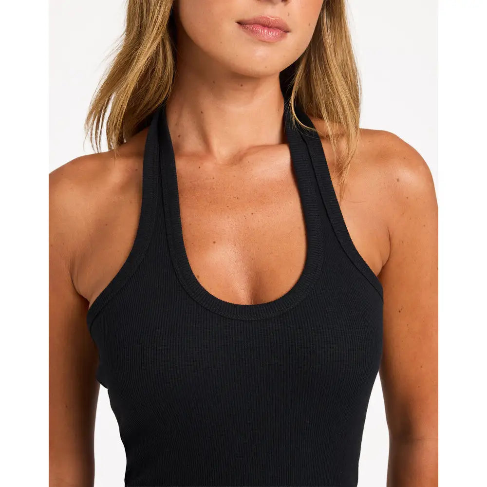 Roxy Base Rib Halter Mini Dress