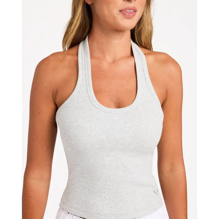 Roxy Base Rib Halter Tank Top