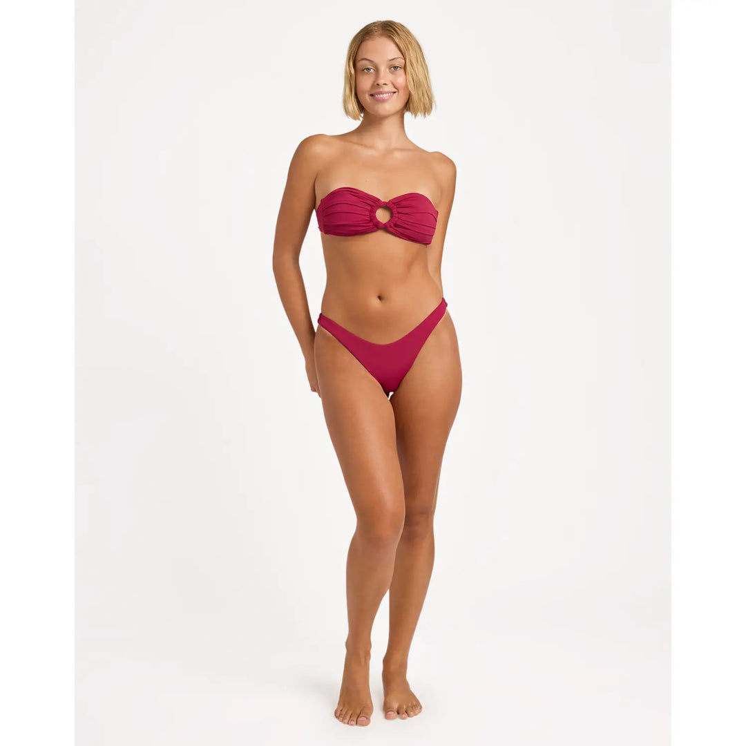 Roxy Beach Classics Bandeau High Leg Cheeky Bikini