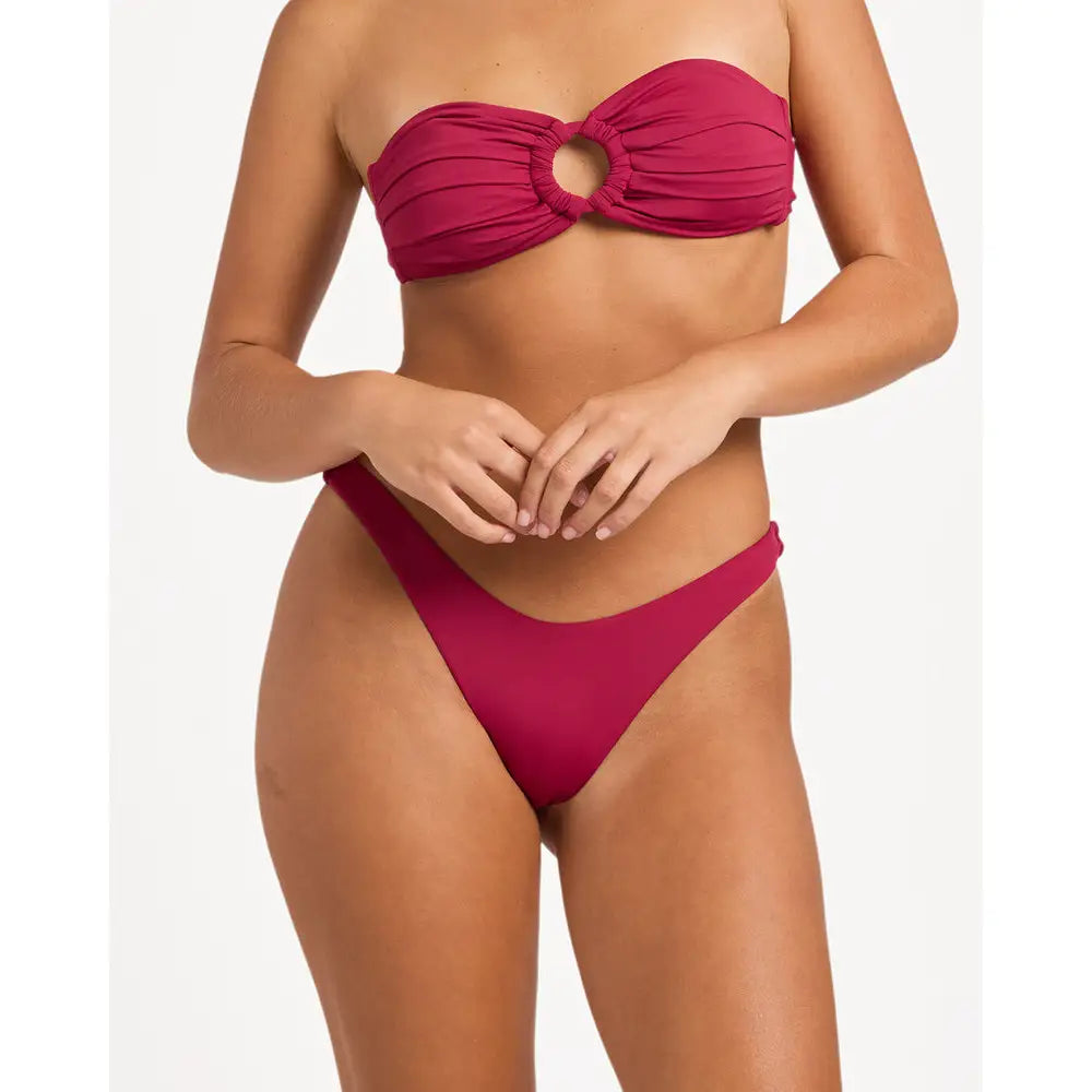 Roxy Beach Classics Bandeau High Leg Cheeky Bikini