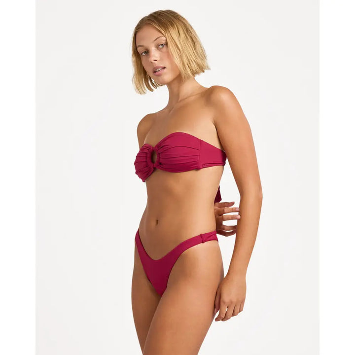 Roxy Beach Classics Bandeau High Leg Cheeky Bikini