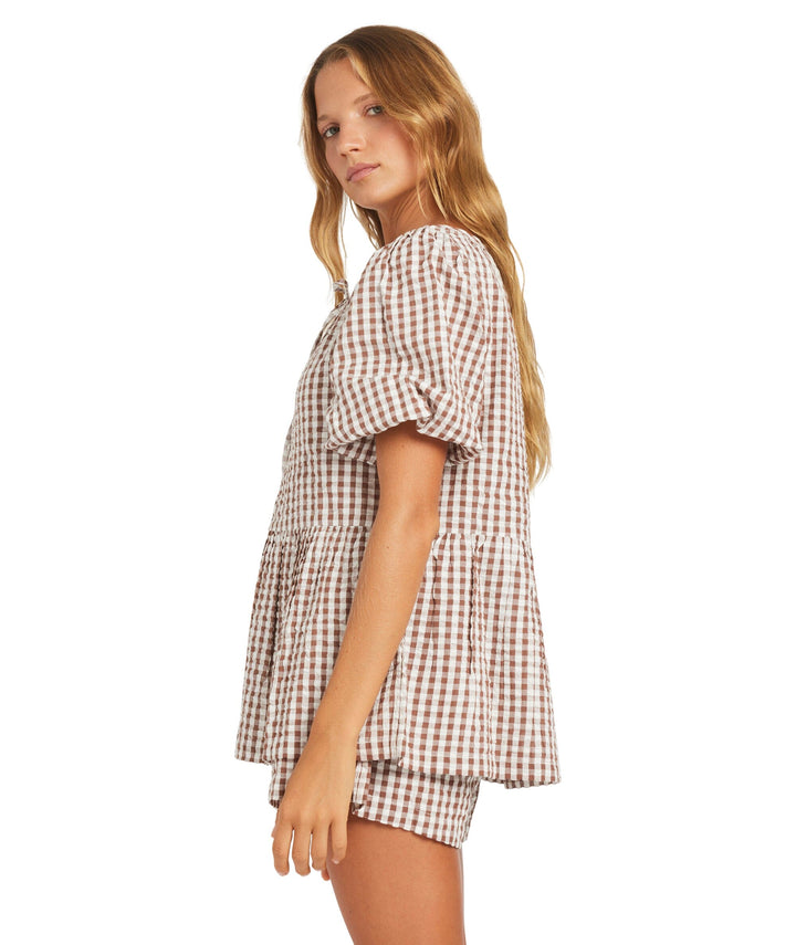 Roxy Delilah Check Top 