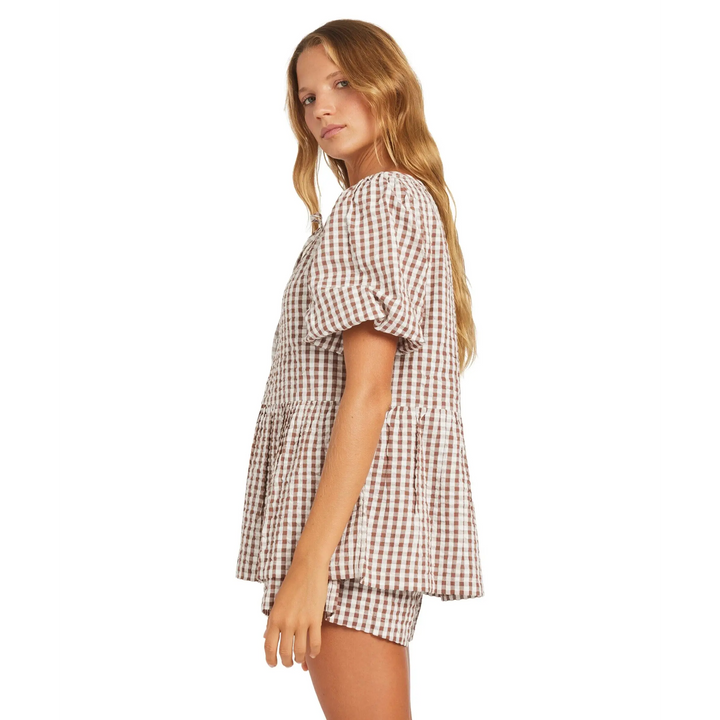 Roxy Delilah Check Top 