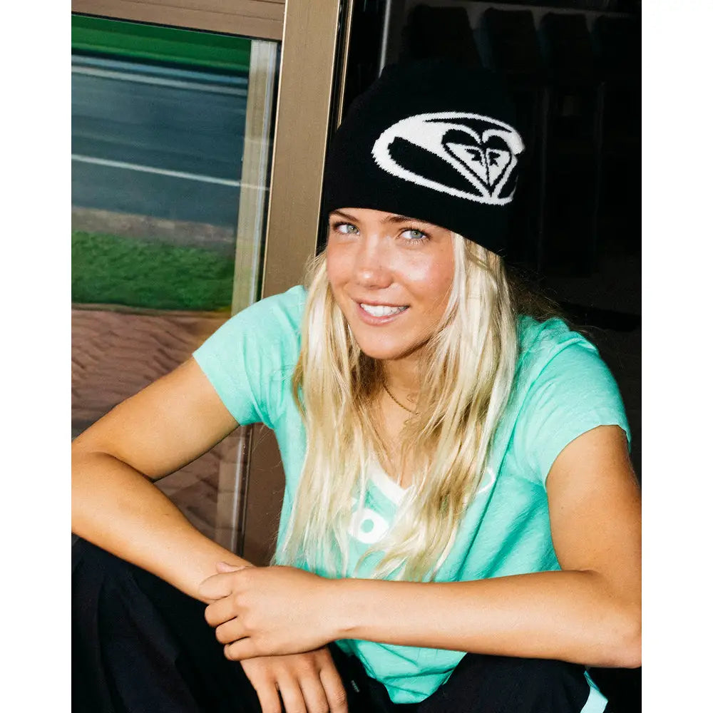 Roxy Heart Of Hearts Beanie - Black