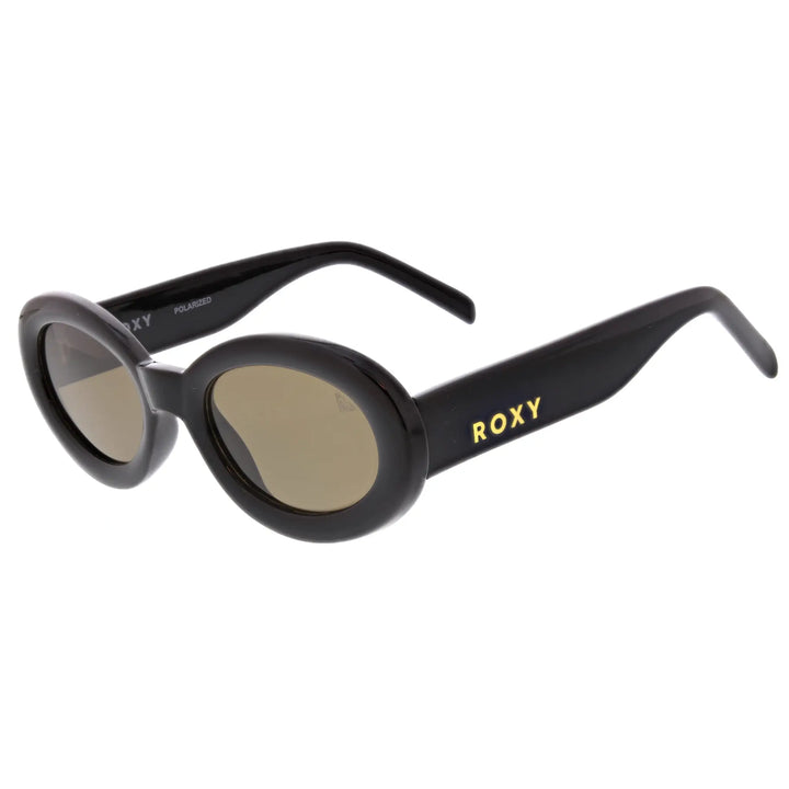 Roxy Just Jelly Polarised Sunglasses - Black Black / Light Solid Brown