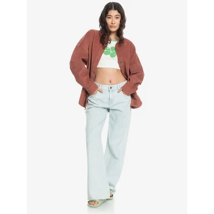 Roxy Kick Back Washed Cord Shirt 