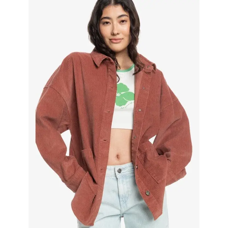 Roxy Kick Back Washed Cord Shirt 