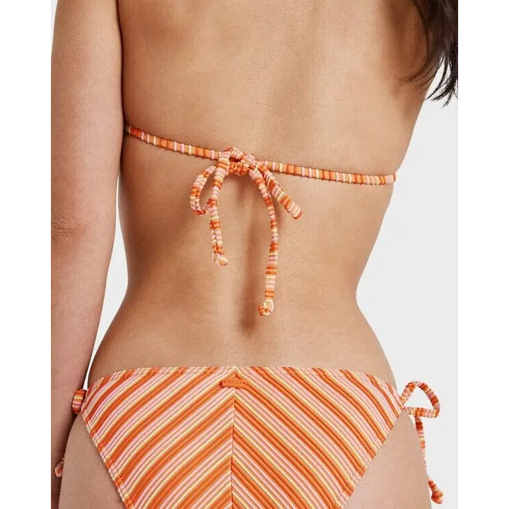 Roxy Moana Stripe Tiki Tri Moderate Tie Side Bikini 