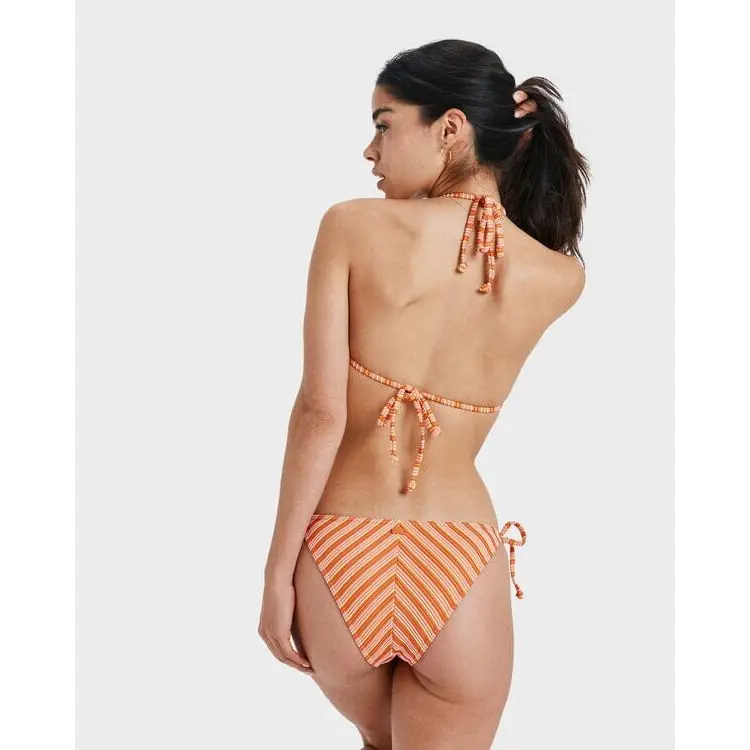 Roxy Moana Stripe Tiki Tri Moderate Tie Side Bikini 