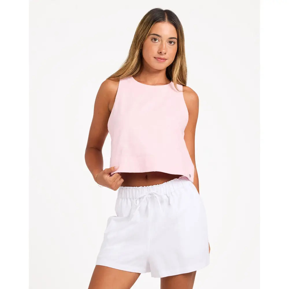 Roxy Place To Be Linen Shorts - White / 8