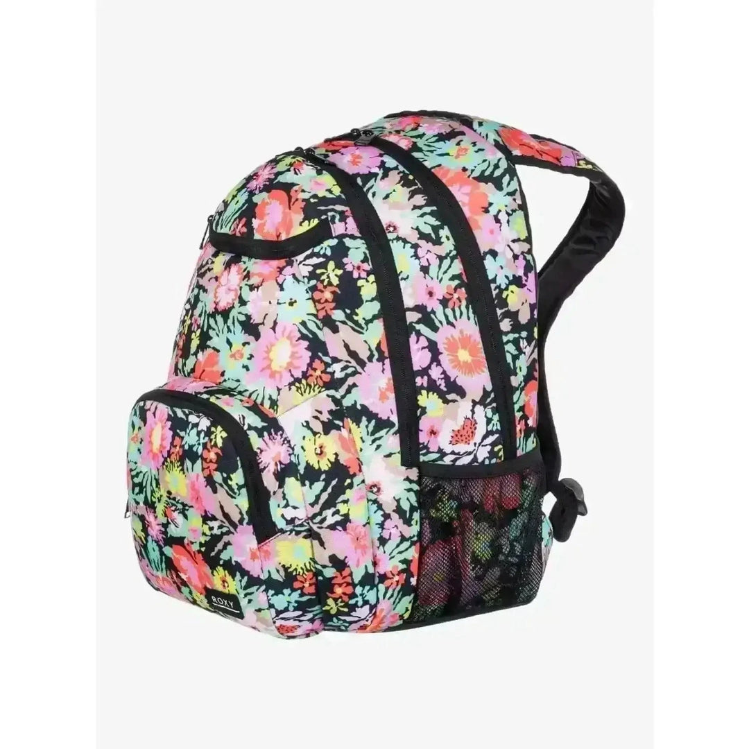 Roxy Shadow Swell Printed Backpack Anthracite Floral Escape 