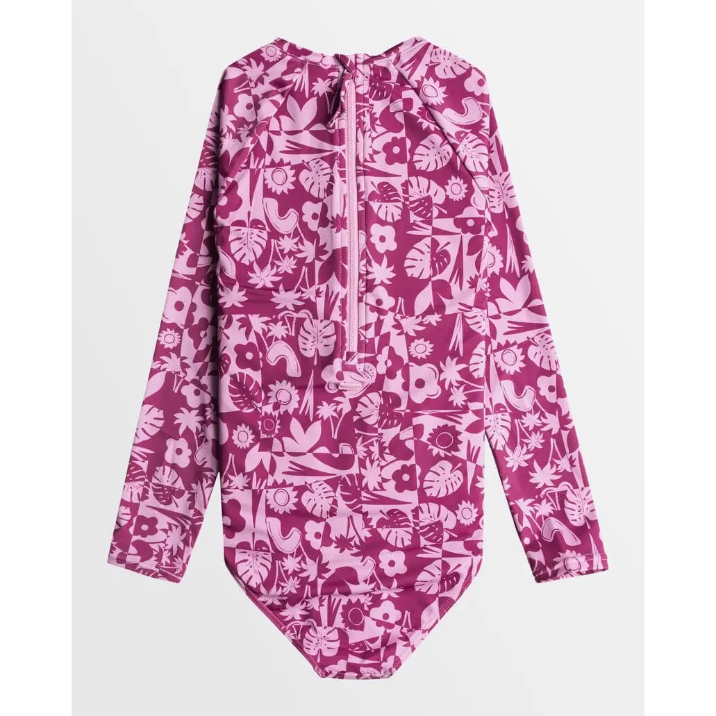 Roxy Slice Of Paradise Long Sleeve Youth Swimsuit 