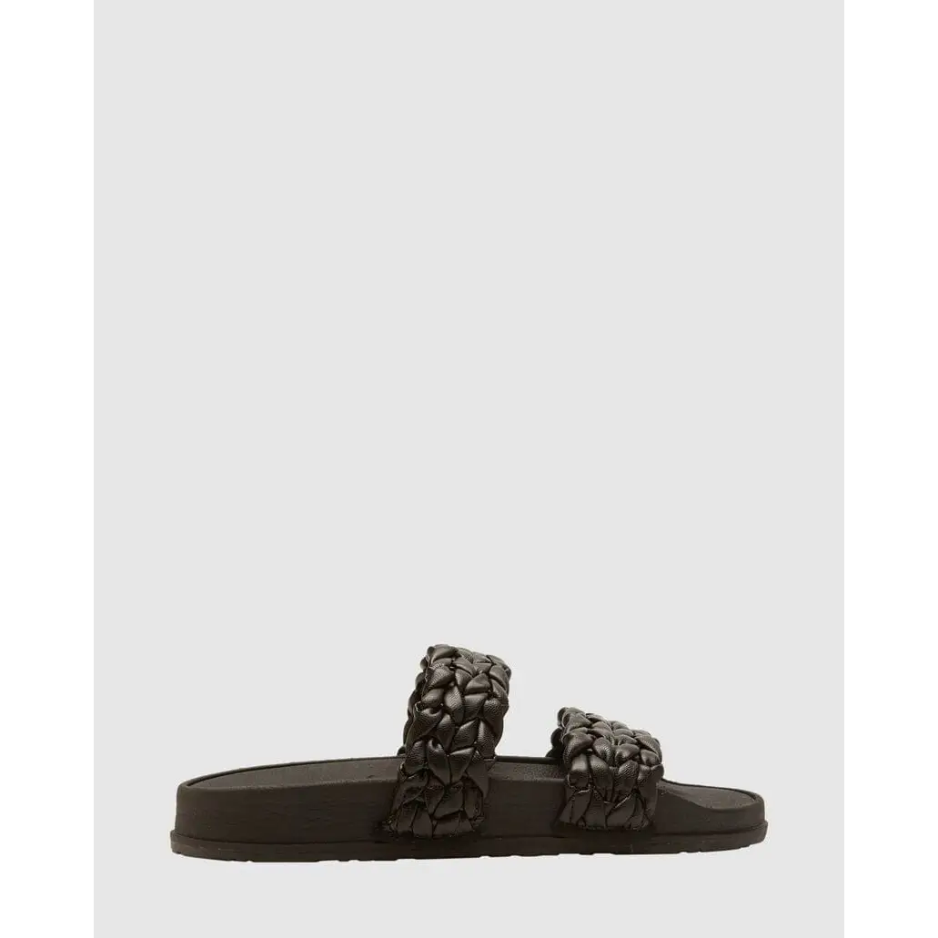 Roxy Slippy Braided II Slides Black 7 