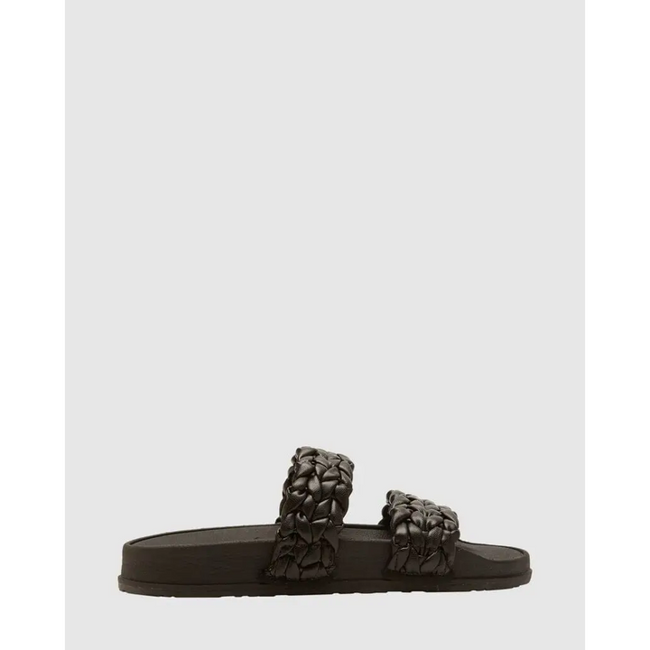 Roxy Slippy Braided II Slides Black 7 