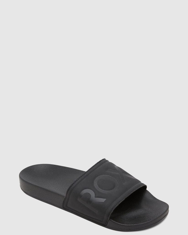 Roxy Slippy II Slides - Black 