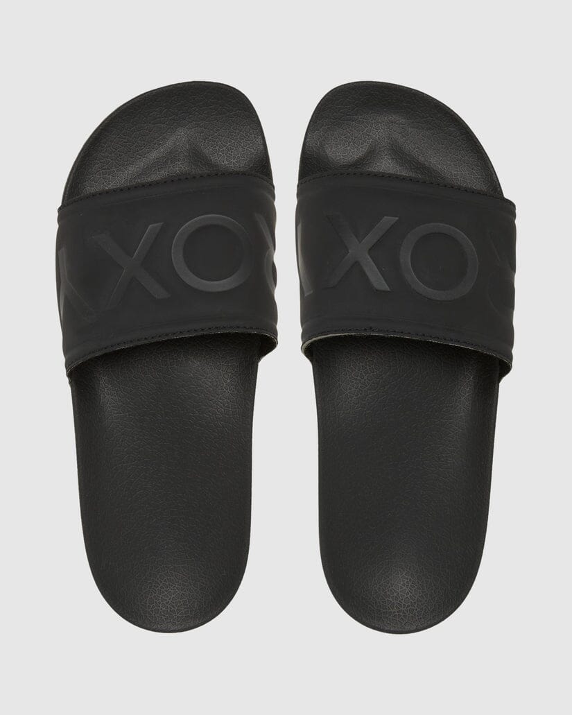 Roxy Slippy II Slides - Black 