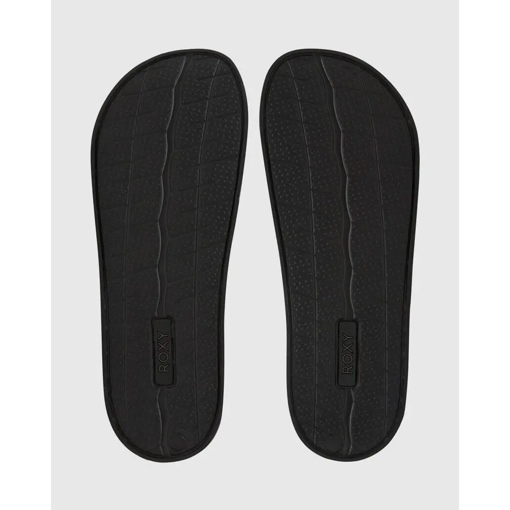 Roxy Slippy II Slides - Black 