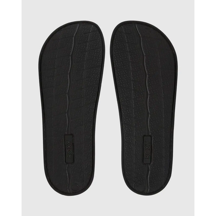 Roxy Slippy II Slides - Black 