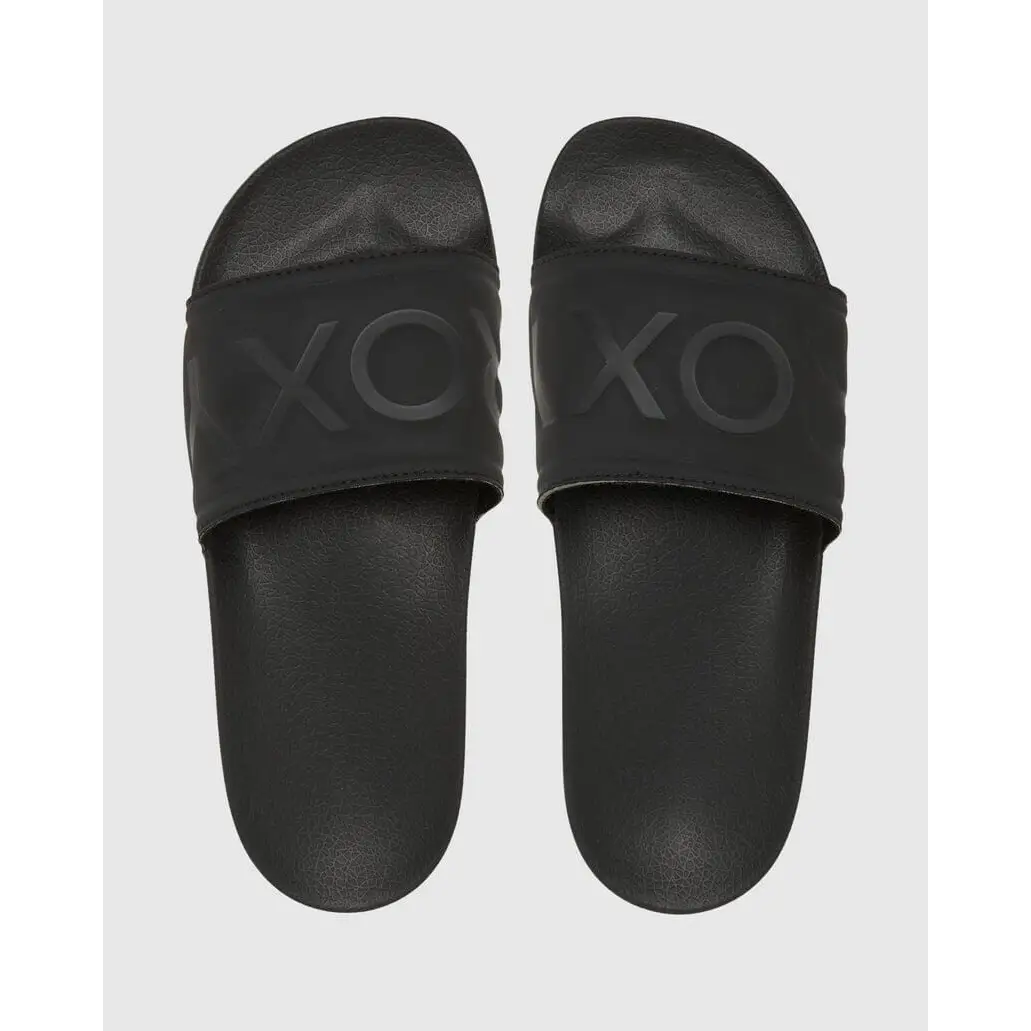 Roxy Slippy II Slides - Black 