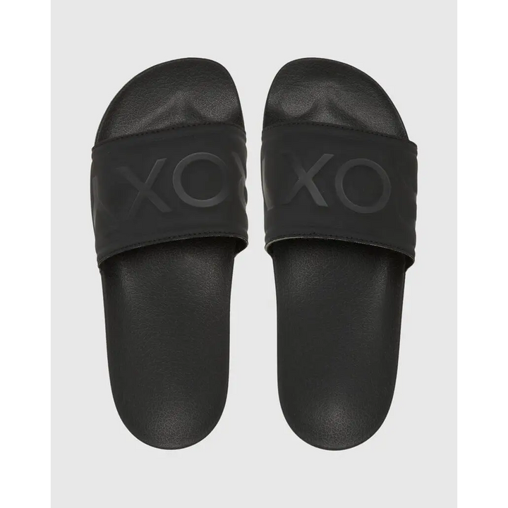 Roxy Slippy II Slides - Black 