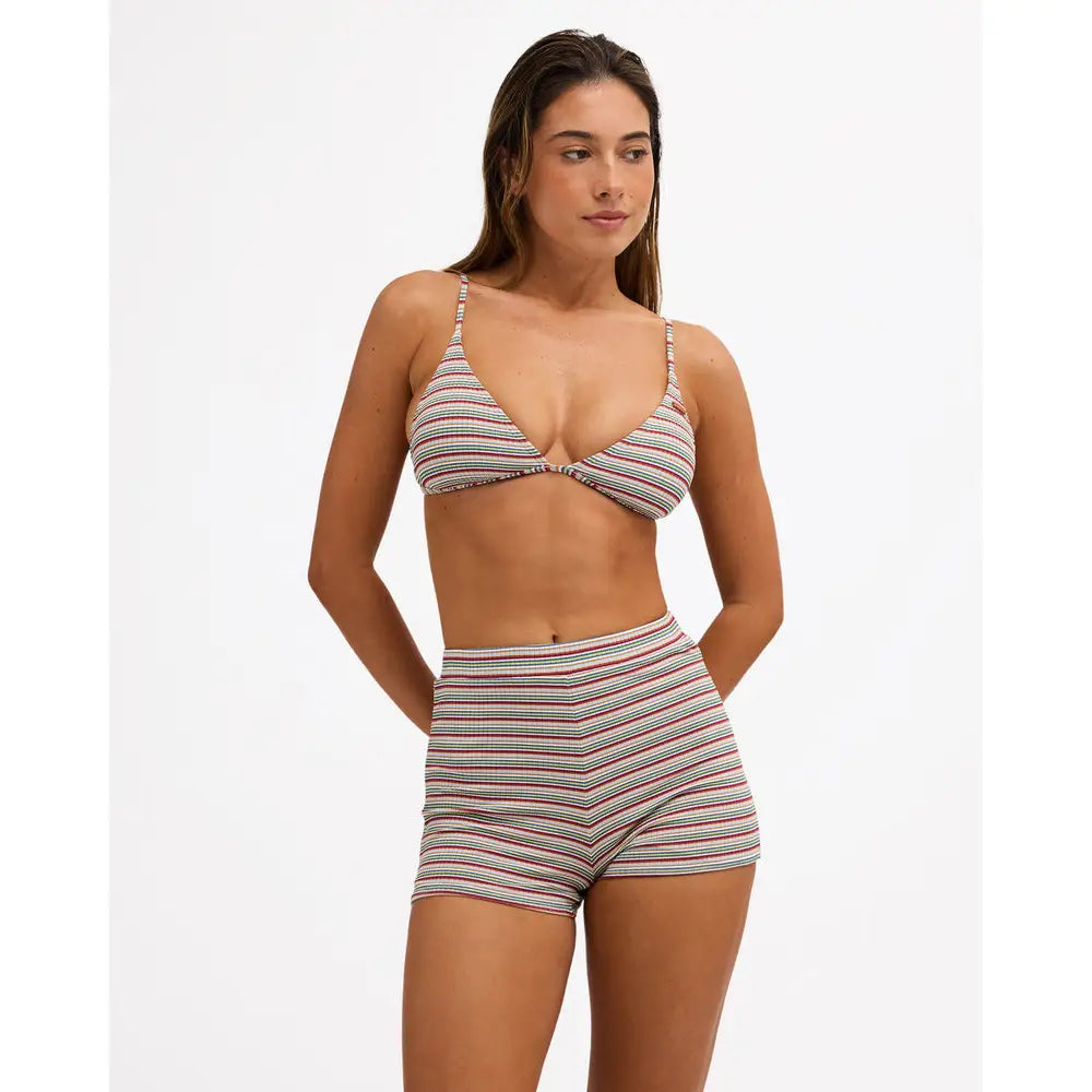 Roxy Sunset Stripe Fixed Tri Shorty Bikini