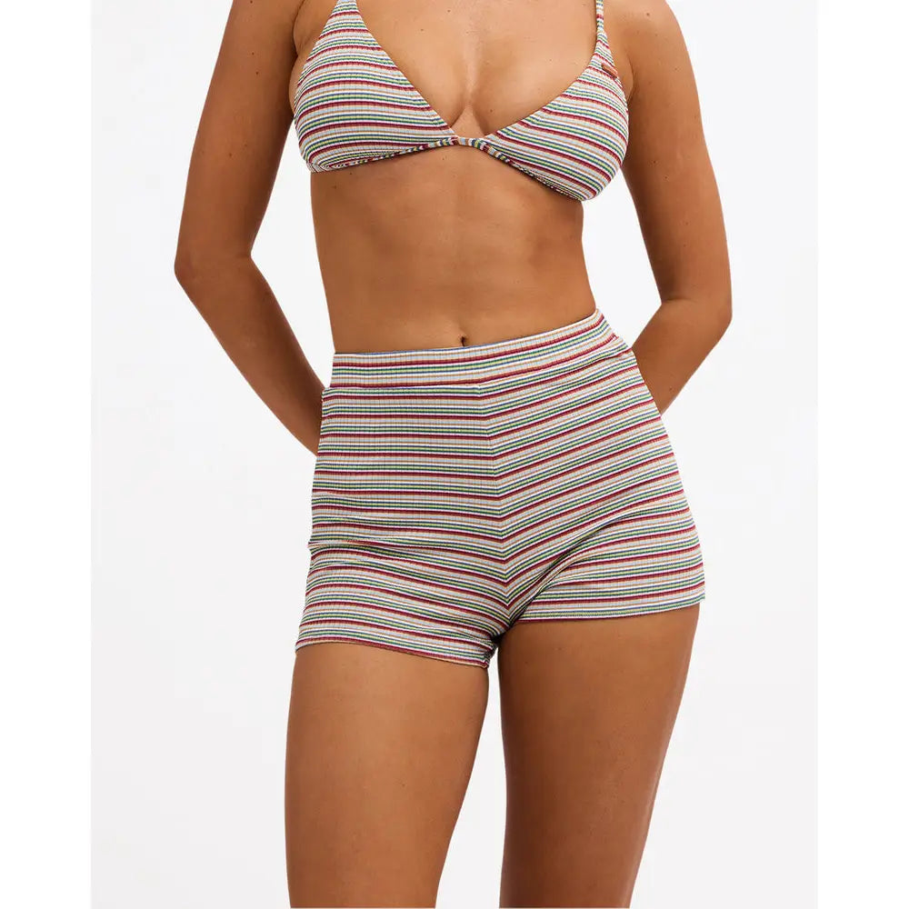 Roxy Sunset Stripe Fixed Tri Shorty Bikini