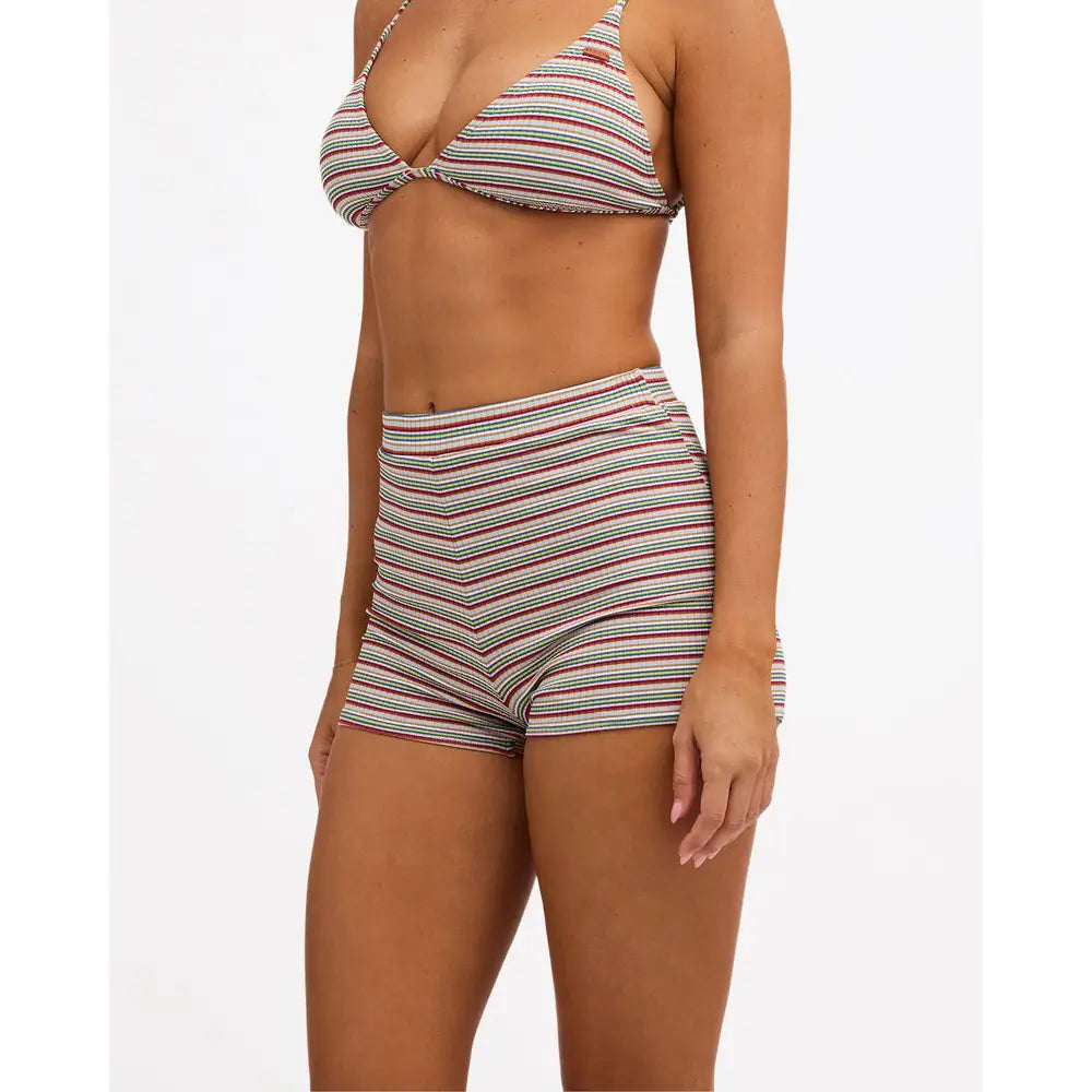 Roxy Sunset Stripe Fixed Tri Shorty Bikini