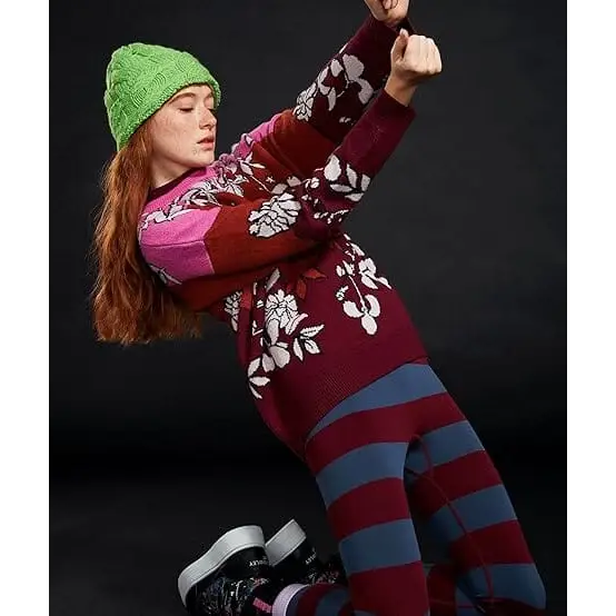 Roxy x Rowley Technical Jumper Burnt Henna Laurel Floral M 