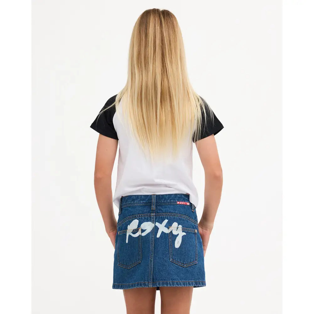 Roxy Youth Backslider Mini Denim Skirt