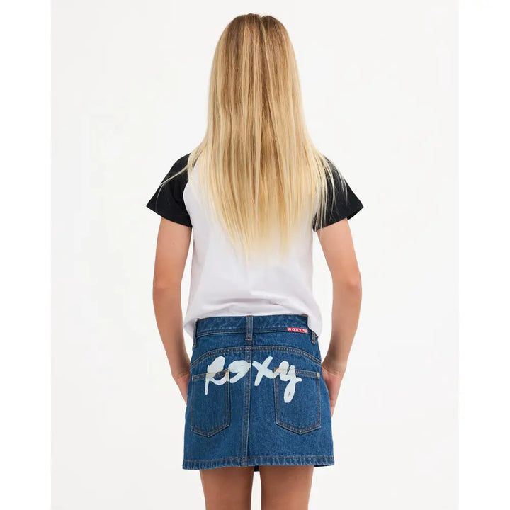 Roxy Youth Backslider Mini Denim Skirt