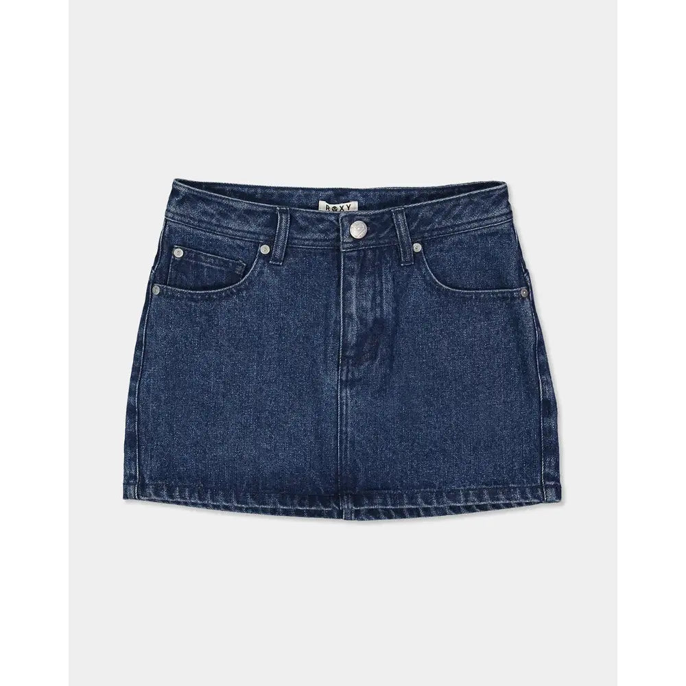 Roxy Youth Backslider Mini Denim Skirt