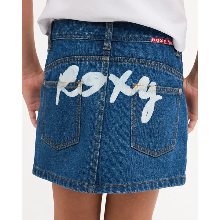 Roxy Youth Backslider Mini Denim Skirt