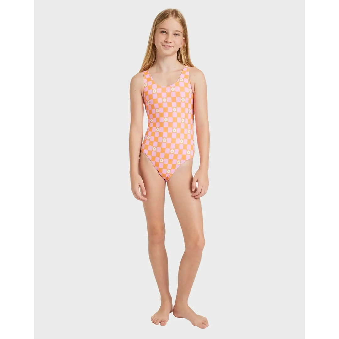 Roxy Youth Flower Check One Piece 