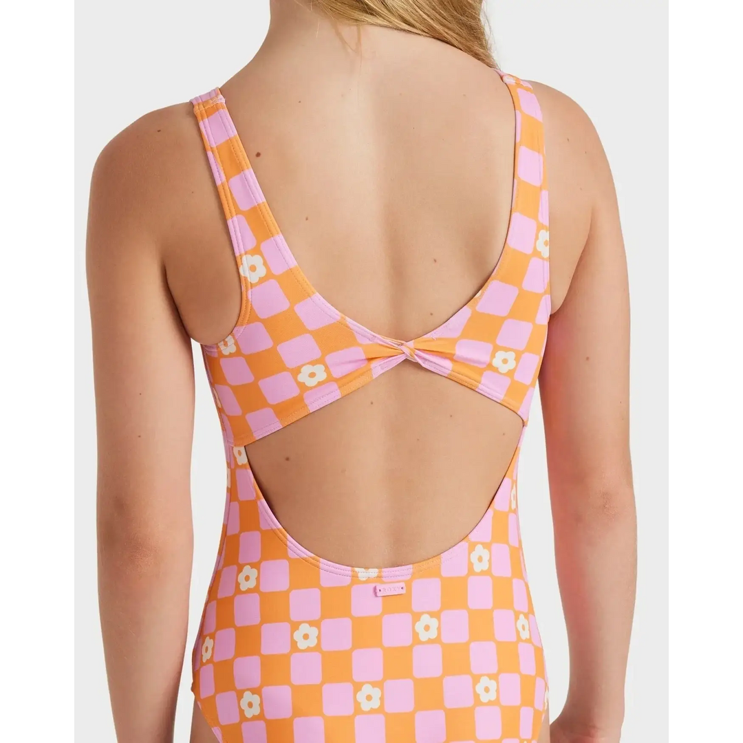 Roxy Youth Flower Check One Piece 
