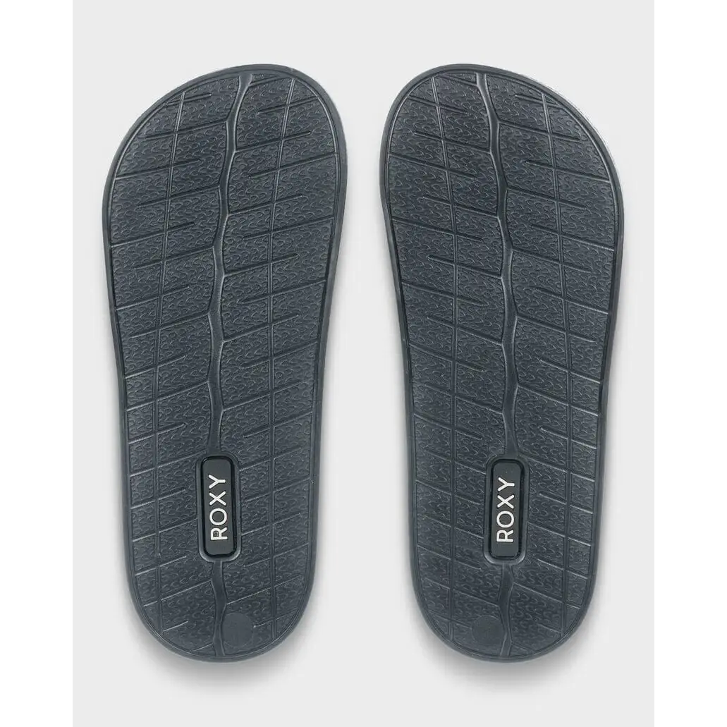 Roxy Youth Slippy II Slides - Black Multi 