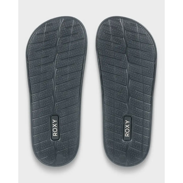 Roxy Youth Slippy II Slides - Black Multi 