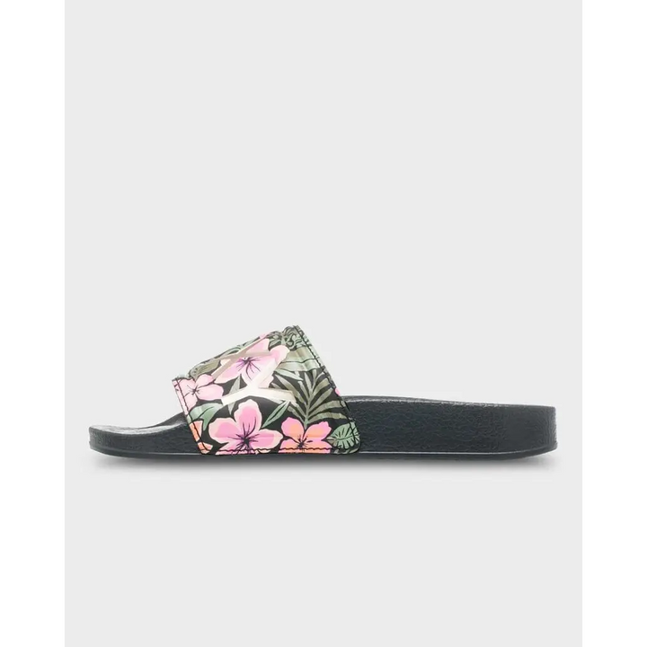 Roxy Youth Slippy II Slides - Black Multi 