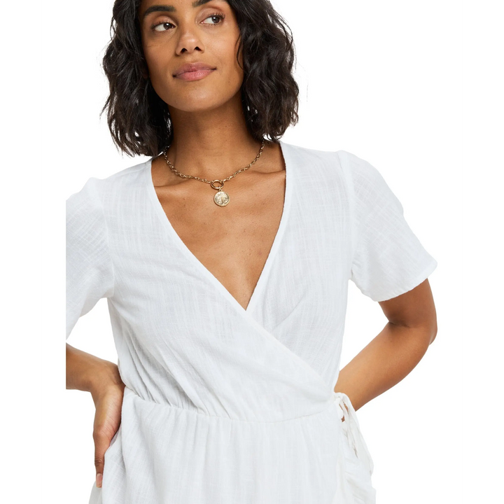 Roxy Zenit Wrap Solid Mini Dress 