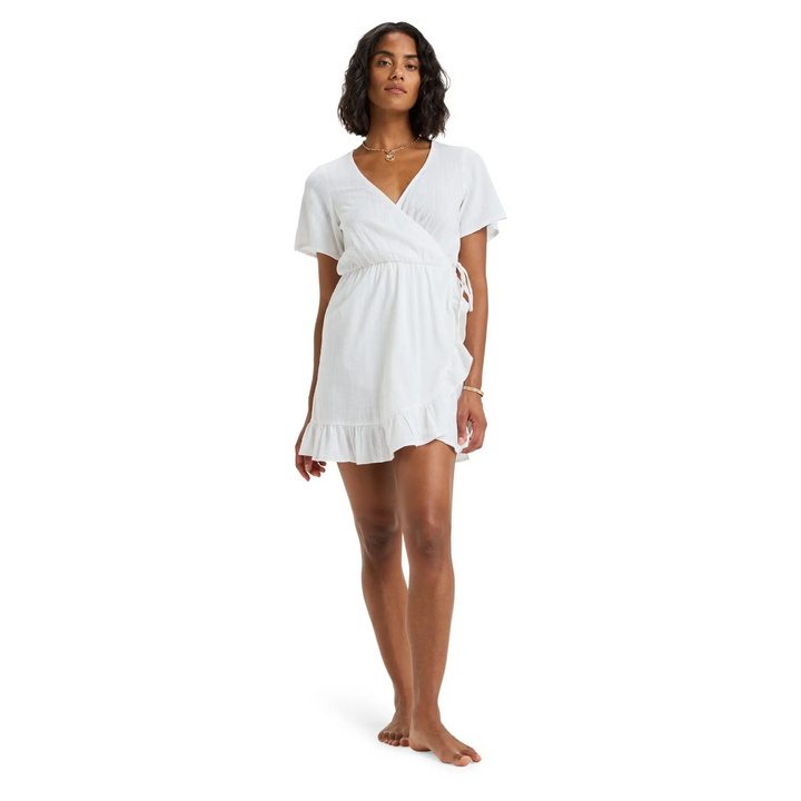 Roxy Zenit Wrap Solid Mini Dress 