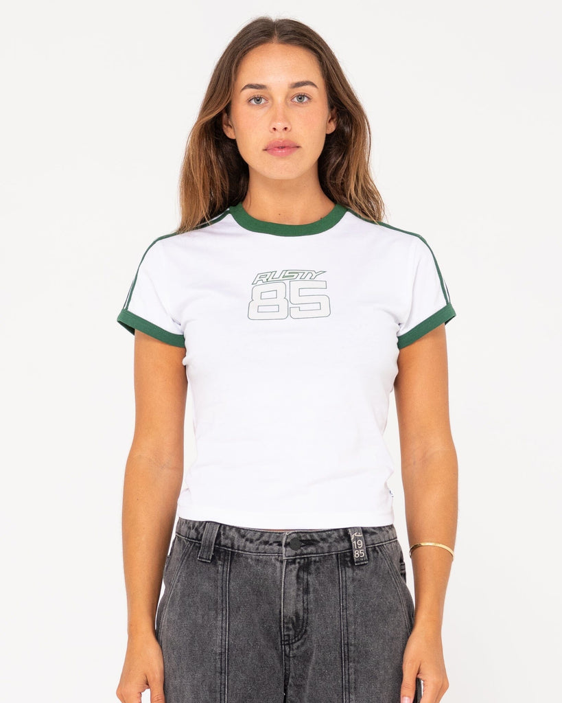 Rusty 85 Grad Skimmer Ringer T-Shirt 