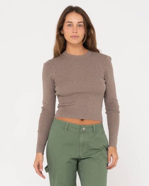 Rusty Amelia Skimmer Long Sleeve Knit Top 