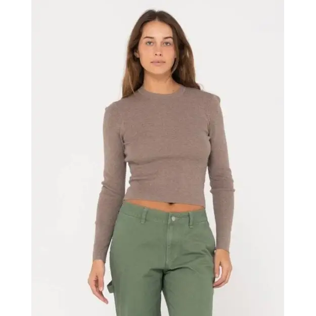 Rusty Amelia Skimmer Long Sleeve Knit Top 