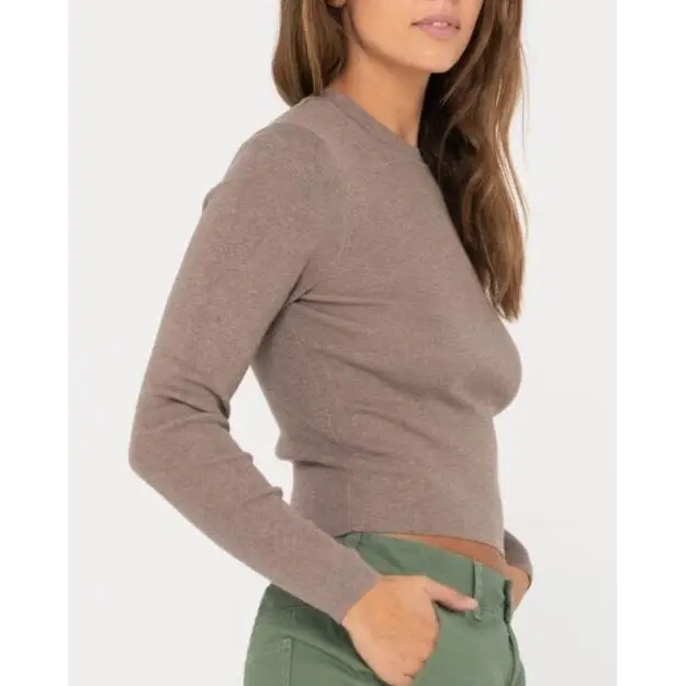 Rusty Amelia Skimmer Long Sleeve Knit Top 