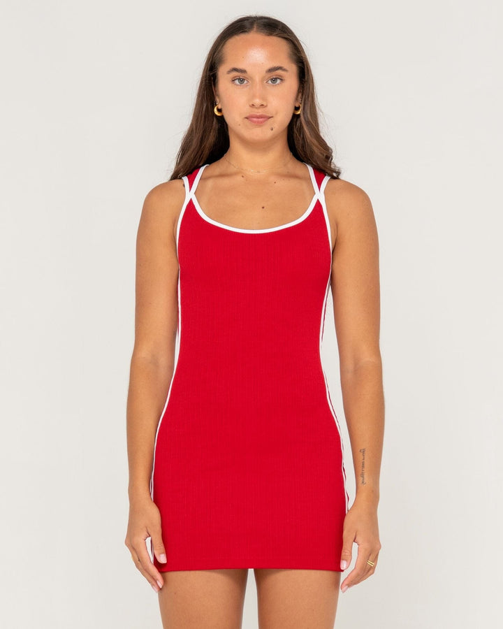 Rusty Ashley Ribbed Mini Dress 