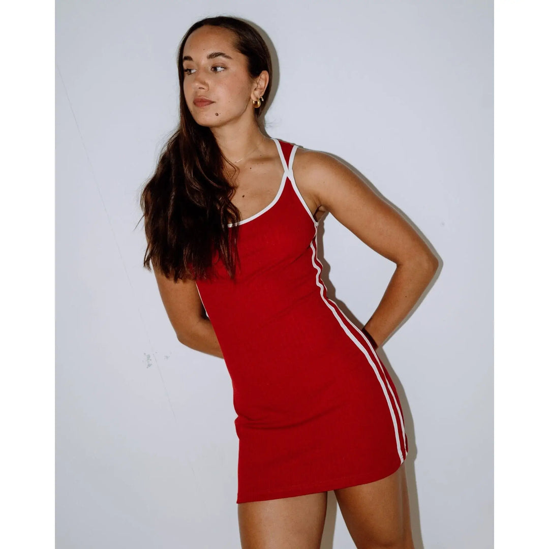 Rusty Ashley Ribbed Mini Dress 