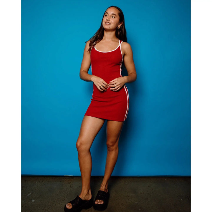Rusty Ashley Ribbed Mini Dress 