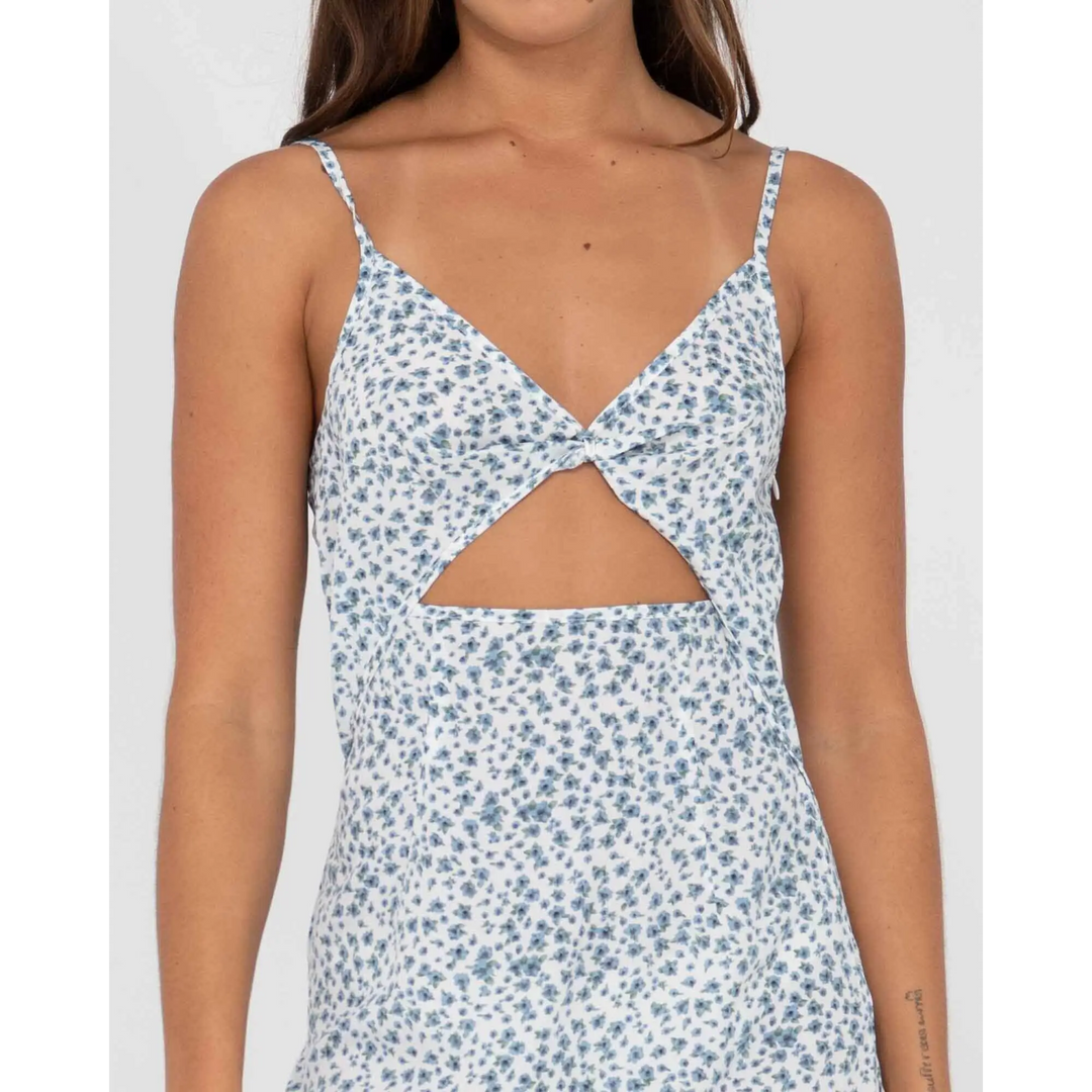Rusty Balnear Floral Printed Cut Out Mini Dress 