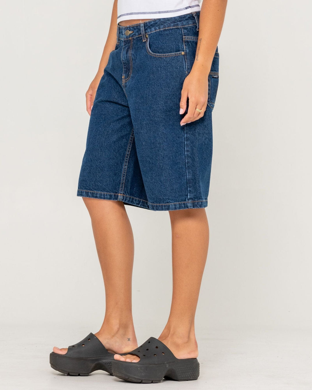 Rusty Bethany Baggy Low Rise Denim Jorts 