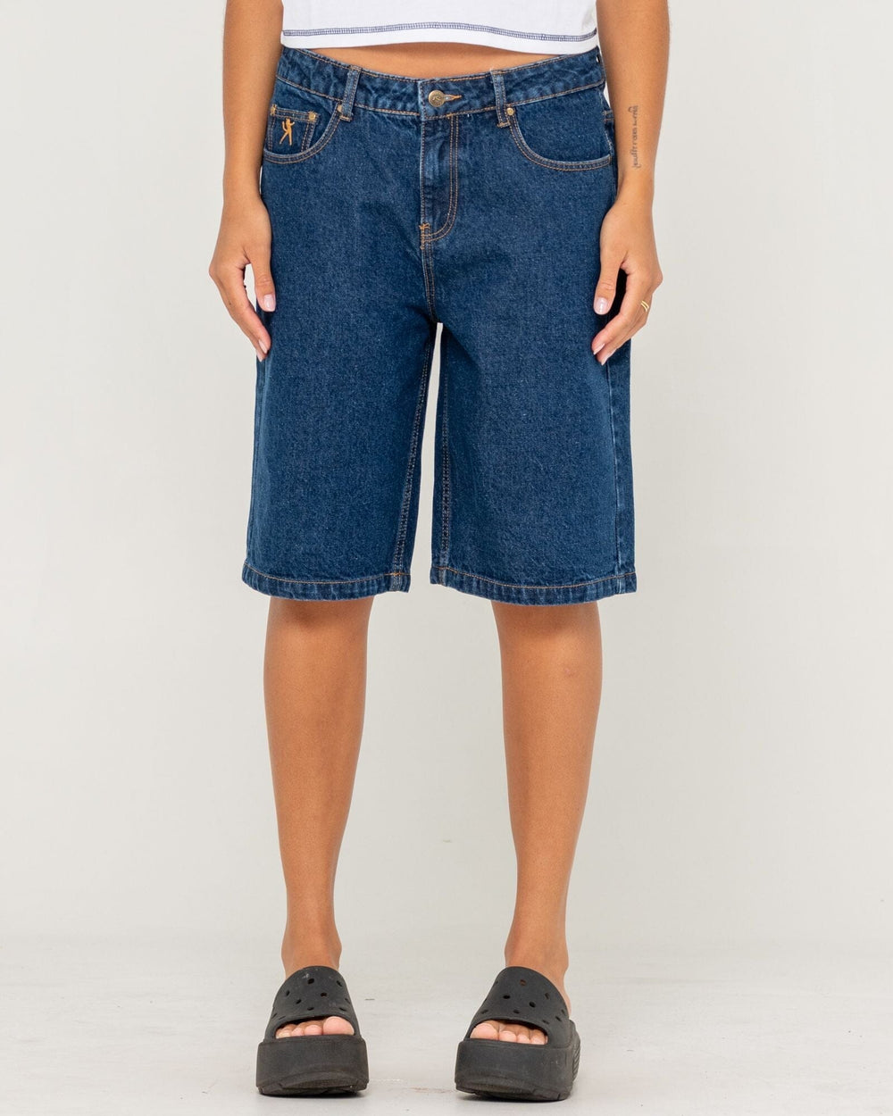 Rusty Bethany Baggy Low Rise Denim Jorts 